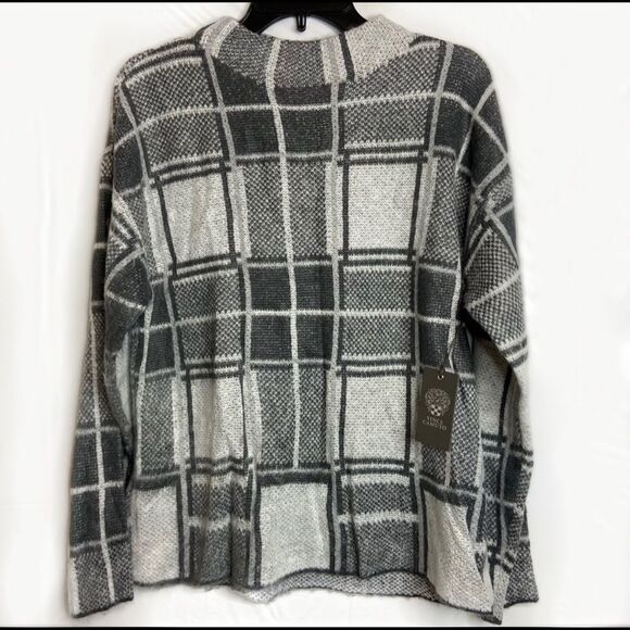Vince Camuto Plaid Mock-Neck Sweater - Picture 6 of 7